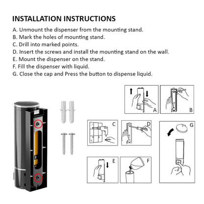 400 ml Wall Mounted Black Gold manual Soap Dispenser